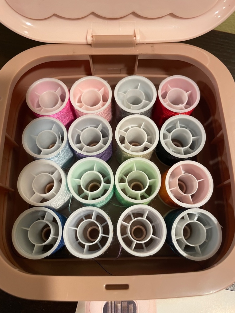 Pink Portable Sewing Kit with Multicolor Threads - Picture 2 of 5